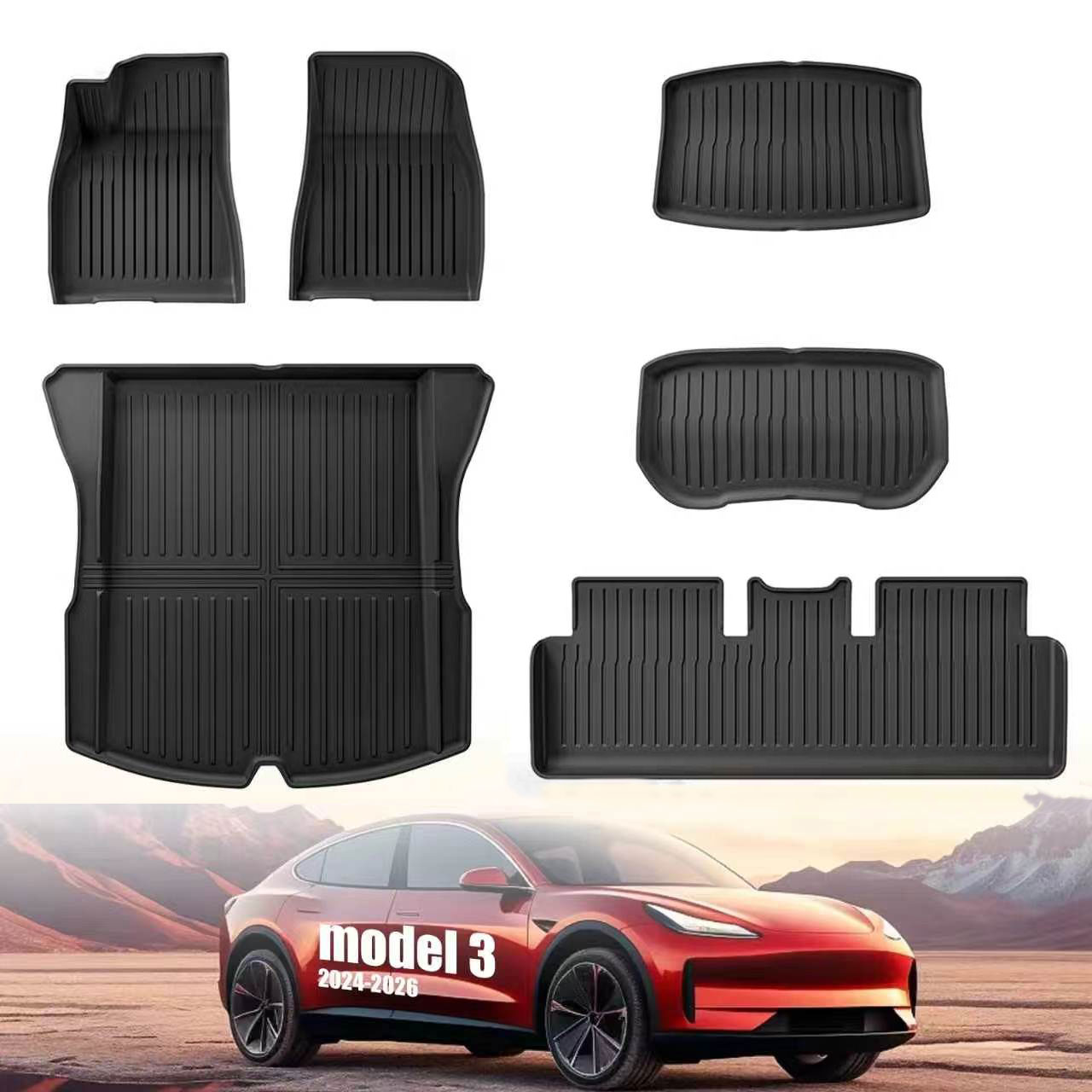 Car Floor Mat - حصيرة أرضية من مادة TPE لجميع