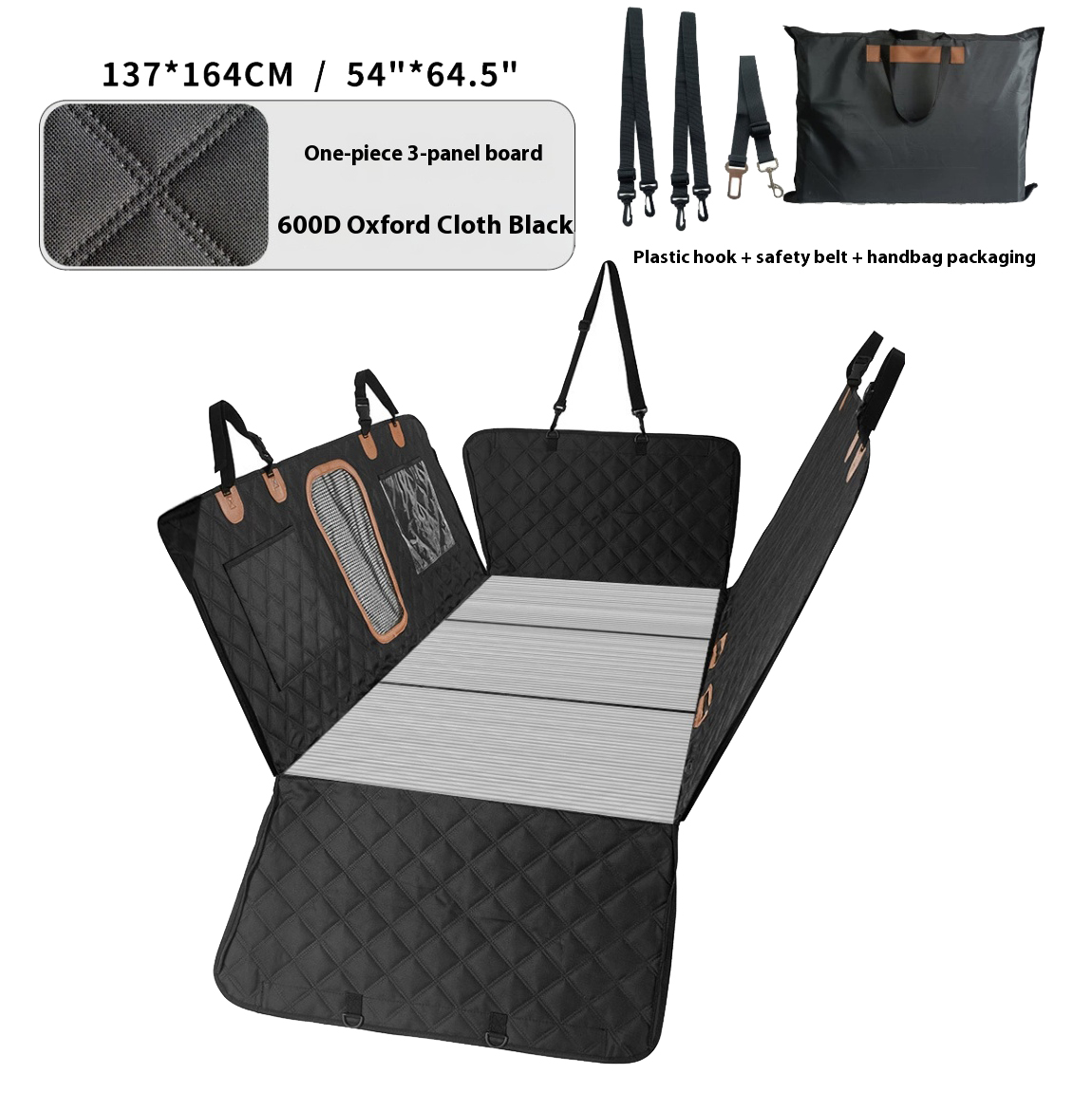 Car Seat Cover - غطاء مقعد سيارة للكلاب بثلاثة ألواح