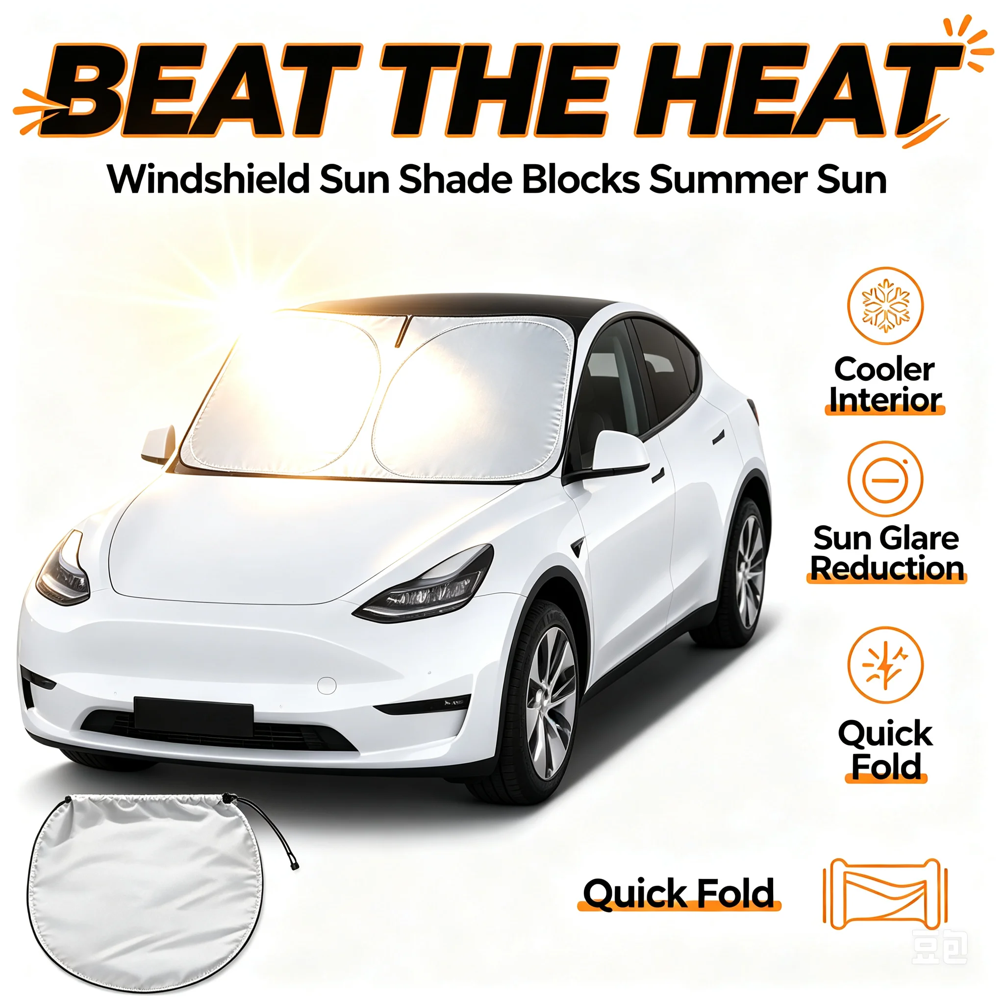 واقي شمس للسيارة، حاجب حراري ل - مراجعة Windshield Sun Shade وسعره